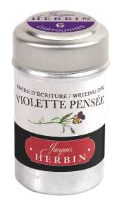 Herbin Dose mit 6 Patronen - Stiefmütterch