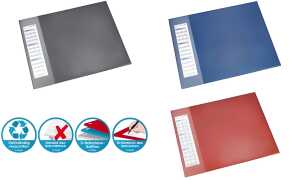 Schreibunterlage Durella D1 rot 52x65cm, Seitentasche u. Kalender
