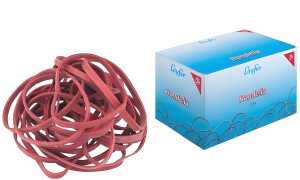 Gummiband Rondella 80x4mm rot Durchmesser 50mm, 1kg Schachtel