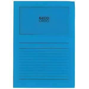 Sichtmappen Ordo classico blau, 120g, 10 Stück, Sichtfenster u Linien