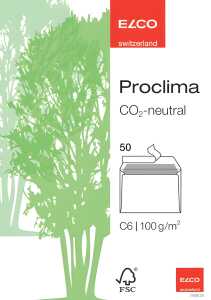 Briefhülle Proclima C6, hochweiß, Haftklebung, 100 g/qm, 50 Stück Box