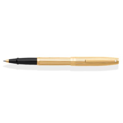 Sheaffer Rollerball Sagaris geriffelte vergoldete Kappe/Schaft