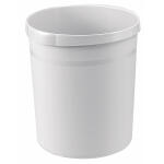 Papierkorb GRIP mit Rand, 18 l, hellgrau, 2 Griffmulden,...