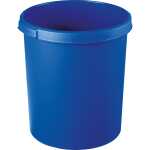 Papierkorb KLASSIK blau 30 Liter Griffrand und Griffmulden