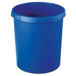 Papierkorb KLASSIK blau 30 Liter Griffrand und Griffmulden