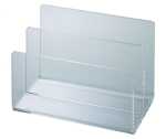 Maul Acryl Kartenständer - 2 Fächer, 151 x 100 x 98 mm, glasklar