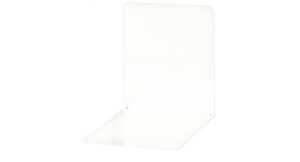 Buchstütze Metall weiß breit 14x14x13cm, 1 Paar