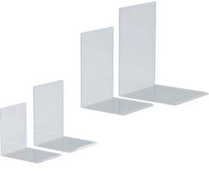 Maul Acryl Buchstütze - 100 x 130 x 100 mm, glasklar, 2er Pack