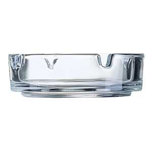 Aschenbecher aus Hartglas, stapelbar, mit 4 Ablagen.