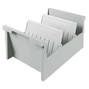HAN Einhängetrog DIN A5 quer, für 1000 Karten, lichtgrau
