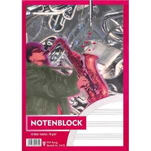 PVP Notenblock A4 10 Blatt holzfrei 70 g/m²