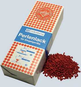 Siegellack Perlen zinnoberrot 500g