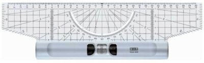 M+R ROLL Lineal 30cm Acrylglas Winkelmesser Lupe