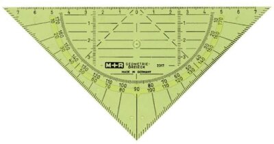 M+R Geometrie-Dreieck 16cm transparent farbig sortiert