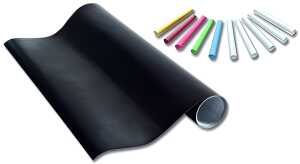 Tafelfolie 45x200cm sk schwarz FOLIA 390090 a.Rolle+10Kreiden