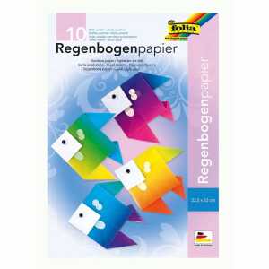 Regenbogenpapier Mappe 10BL FOLIA 765 ungummiert 22x32cm
