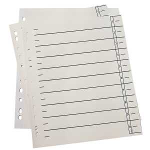 Trennblätter A4 Überbreite 190 g/qm Lochrand verstärkt chamois 100 Stk