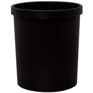 MM Metzger Mendle Sicherheitspapierkorb, 18 Liter - schwarz, Ø min/max: 250/290 / 330 mm hoch