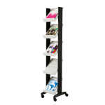 Paperflow Mobiler Prospektständer CORNER, grau