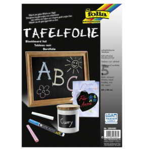 Tafelfolie 23x33cm sk schwarz FOLIA 390490 5Bl