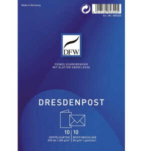 Briefpapier Karte Dresden Post DFW DRESDNER 800320 A6 10/10