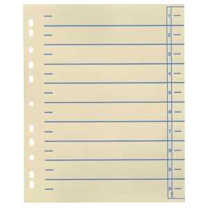 Trennblätter A4 Überbreite, blau farbiger Organisationsdruck 100 Stück