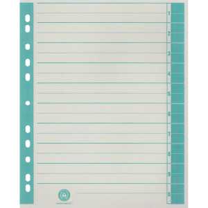 Trennblätter - A4 Überbreite, grün, farbiger Rahmendruck, 100 Stück