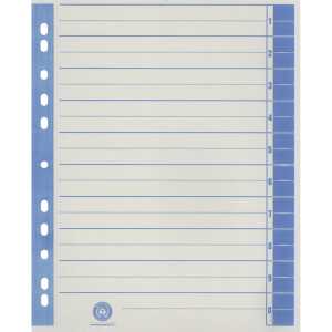 Trennblätter - A4 Überbreite, blau, farbiger Rahmendruck, 100 Stück