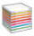 Zettelbox 9.5x9.5x9.5 glasklar FOLIA 9903 Papier weiss+fbg.