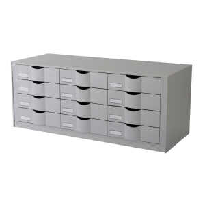 Paperflow Schubladenelement für Rollladenschrank easyOffice grau