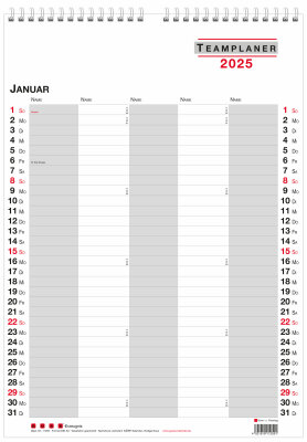 2025 Güss Teamplaner für 5 Personen ca.A3