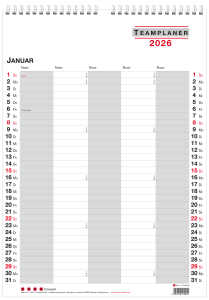 2026 Güss Teamplaner für 5 Personen ca.A3