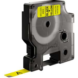 Dymo Schriftband D1 Kunststoff laminiert 7 mx9 mm Schwarz/Gelb