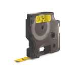 Dymo Schriftband D1 Kunststoff laminiert 7 mx9 mm Schwarz/Gelb