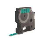 Dymo Schriftband D1 Kunststoff laminiert 7 mx9 mm Schwarz/Grün