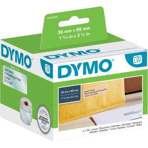 Dymo LabelWriter™ Etikettenrollen Adressetikett 36x89 mm transparent