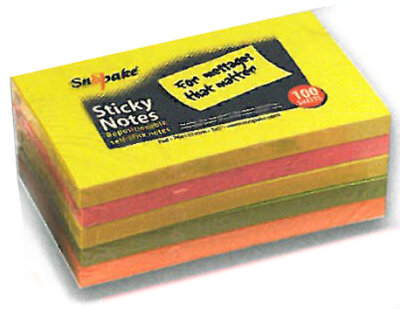 STDGRAPH Sticky Notes Klebezettel 76 x 127 mm klebt auf fast allen Oberflächen und ist trotzdem gut ablösbar Block mit 100 Blatt 1 Stück