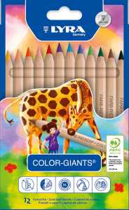 Farbstift Farb-Riese® 12ST natur LYRA L3931120 Kartonetui