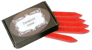 Rubinato Siegellack ohne Docht rot, 10 Stück, Größe 9 cm