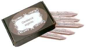 Rubinato Siegellack ohne Docht silber, 10 Stück, Größe 9 cm