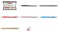 Pentel Set Liquid Gel-Tintenr. Geh. si-sw