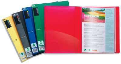 Pentel Praesentationsmap. Superior A4/20 sw Recycling-Material mind. 50%