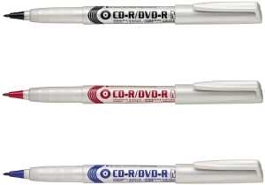 Pentel CD-R/DVD-R Marker 1,0 mm sw weiche, formstabile Faserspitze