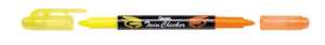 Pentel Textmarker m. 2 Spitzen 2 Farben, ge, or