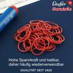 Gummiring Rondella Nr 10 rot Durchmesser 65mm, 50g Schachtel