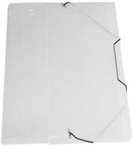 Heftbox / DIN A4 / aus PP / mit Gummizugverschluß / Farbe: transparent