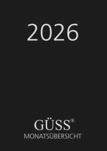 2026 Güss Monatsübersicht Taschenkalender 15x9cm