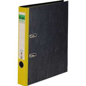 ELBA Ordner "rado Wolkenmarmor" A4, Rückenbreite 5 cm, gelb
