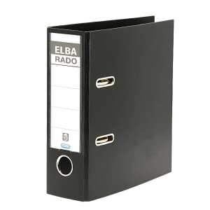 ELBA Ordner "rado plast" A5 hoch mit Griffloch, PP, 7,5 cm, schwarz