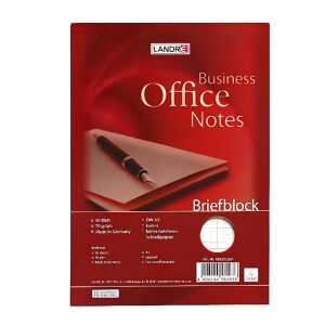 LANDRE Briefblock Office A5, 50 Blatt, 70 g/m², Lineatur 22 (kariert)